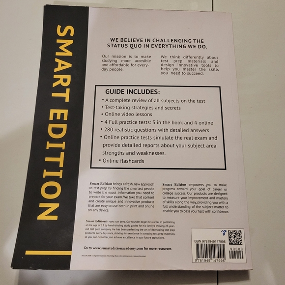 Smart Edition Accuplacer Math Study Guide 2nd Edition With 4 Tests - Picture 2 of 3